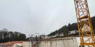 Die Grundsteinlegung der Filterhalle des Wasserwerks in Rentrisch  (Foto: Max Zettler/SR)