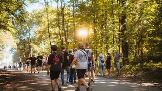 Mehrere Leute laufen auf einem Weg durch ein Waldstück. (Foto: MXM Photo)