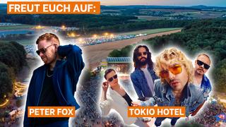 Bilder von Peter Fox und Tokio Hotel vor einer Luftaufnahme des Rocco del Schlackos. (Foto: feliXbroede_/Tokio Hotel)