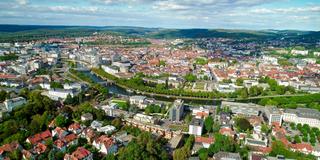 Luftbildaufnahme von Saarbrücken (Foto: SR/Alexander M. Groß)