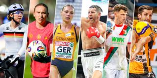 Drei Frauen und drei Männer kämpfen um den Preis zum Saar-Sportler des Jahres (Foto: IMAGO / SW Pix, IMAGO / foto2press, IMAGO / Chai v.d. Laage, IMAGO / Hartenfelser, IMAGO / speedshot, IMAGO / Andreas Gora)