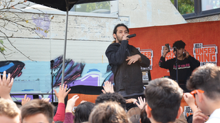 Die Schultour mit Tiavo an der Gemeinschaftsschule Bellvue (Foto: Christoph Brüwer)