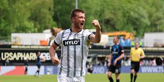 Torjubel zum 3:0 von Torschütze Lukas Petkov (SV 07 Elversberg) (Foto: IMAGO / Fussball-News Saarland)