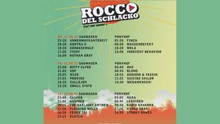 Timetable für das Rocco del Schlacko 2022: Alle Bands und Uhrzeiten auf einen Blick.  (Foto: Rocco del Schlacko)
