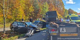 Am Vormittag kam es zu einem schweren Verkehrsunfall auf der B423 bei Homburg  (Foto: Brandon Lee Posse )