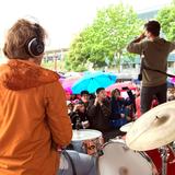 Manu Meter auf der Halberg Open Air Schultour bei der Gemeinschaftsschule Sonnenhügel in Völklingen (Foto: Mattheo Schwanengel/Freaky Jörn)