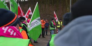 Autobahn GmbH Arbeiter streiken (Foto: SR)