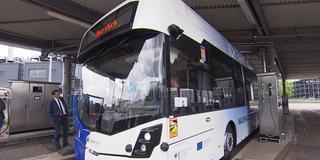 Die Wasserstofftankstelle der Saarbahn (Foto: SR)