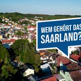 Das Logo von "Wem gehört das Saarland" über einer Panoramaansicht von Friedrichsthal (Foto: Alexander M. Groß/SR)