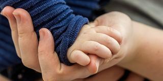 Die Hände eines Elternteils und eines Kindes (Foto: pixabay/Myriams-Fotos)